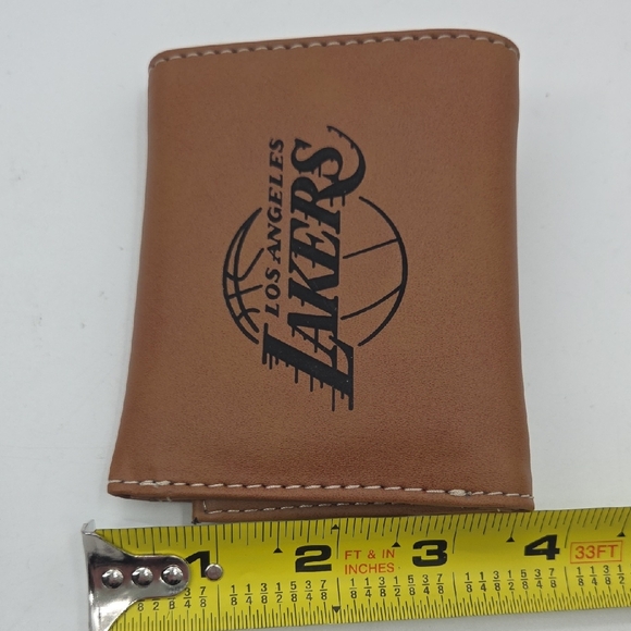 Tan Leather Wallet Los Angeles Lakers New - Picture 15 of 16